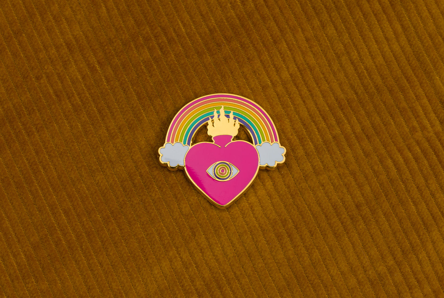 Rainbow Heart Tarot Hard Enamel Pin