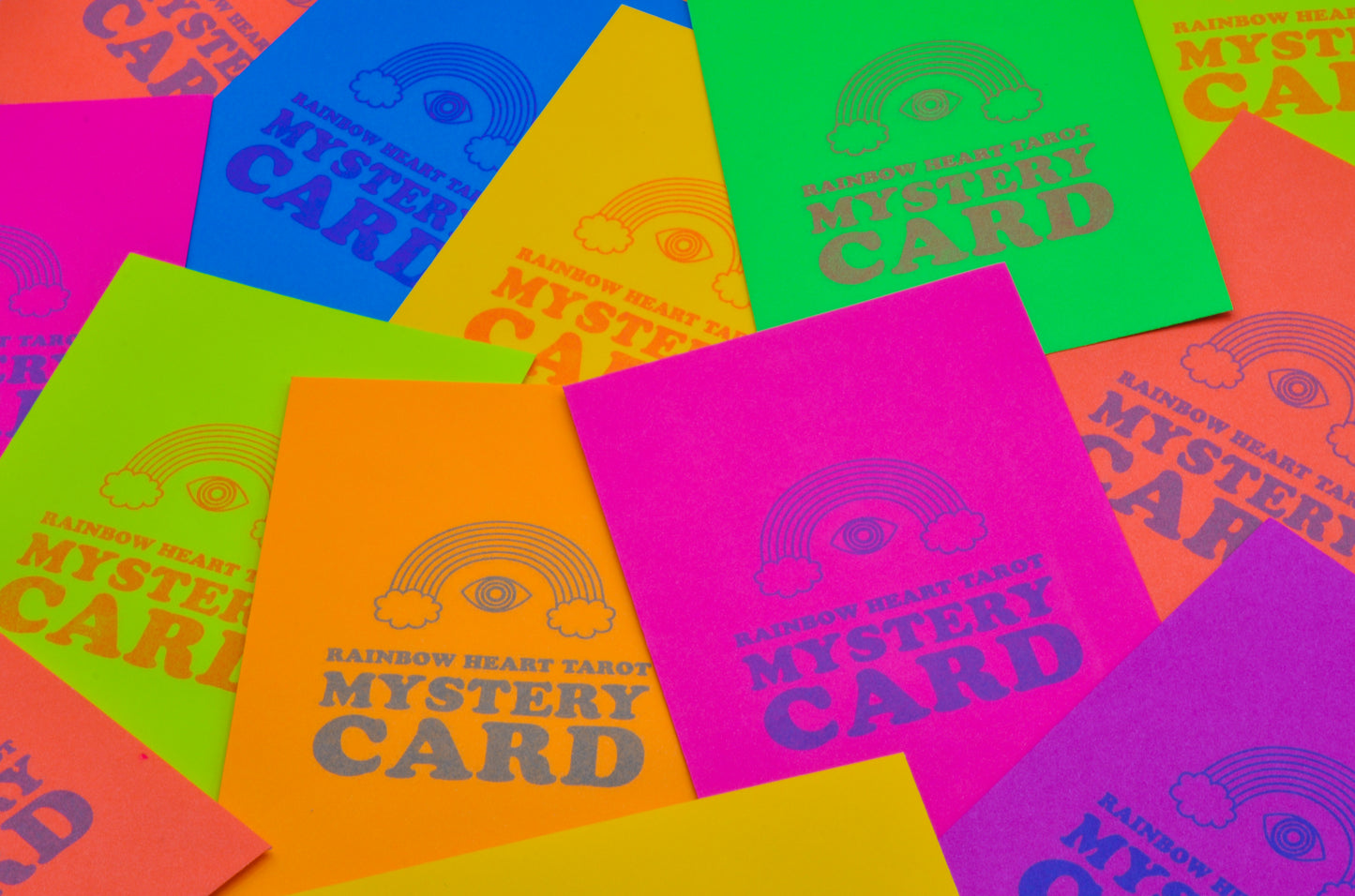 Rainbow Heart Tarot Mystery Card