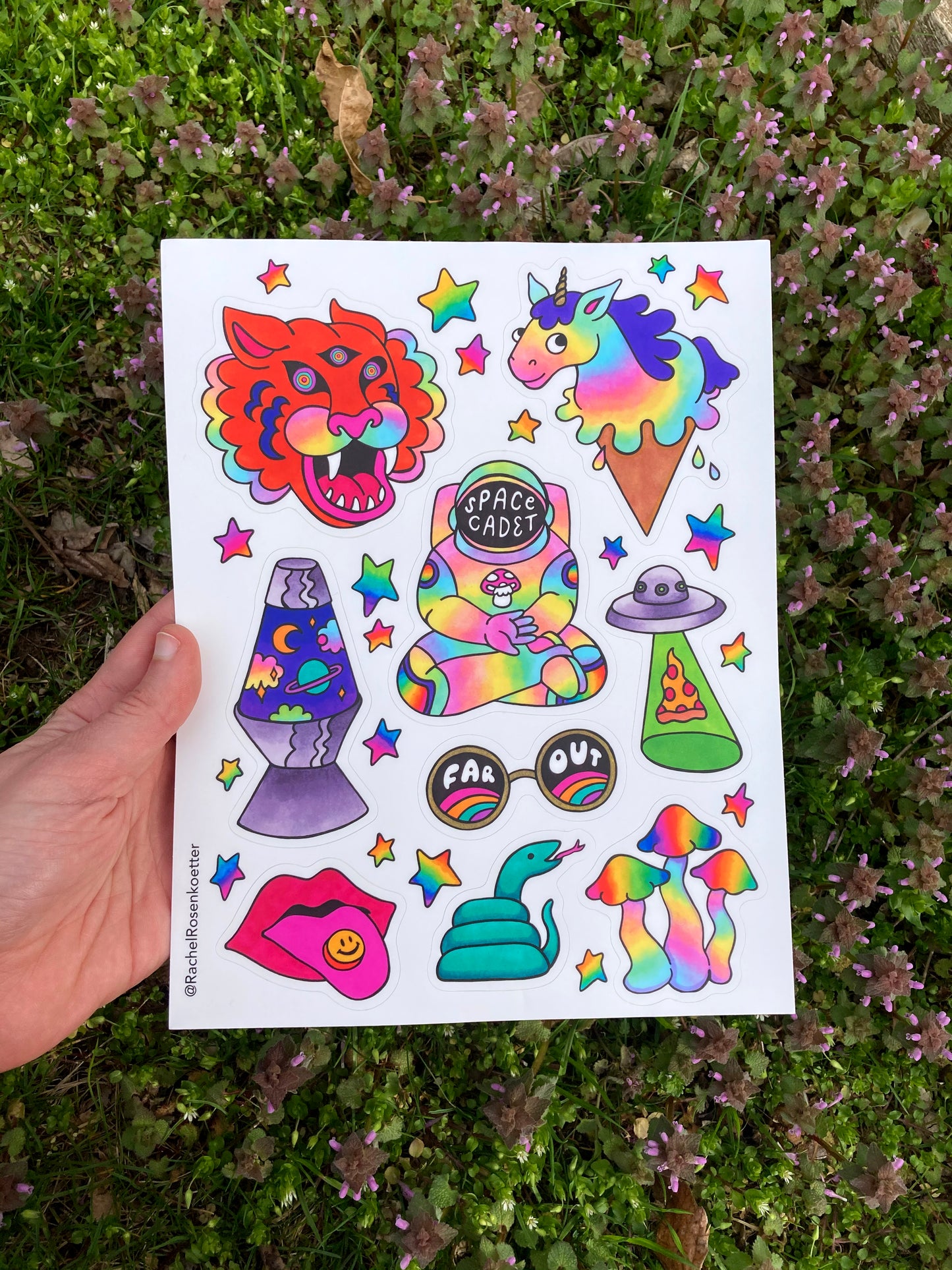 Far Out Flashe Jumbo Sticker Sheet