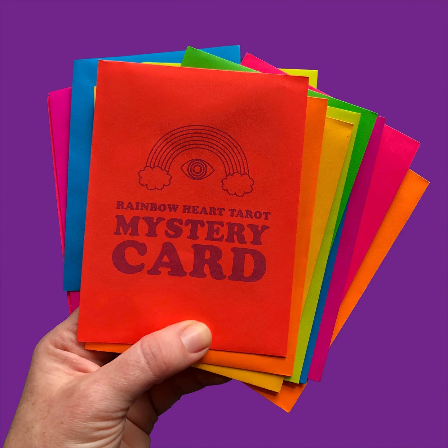 Rainbow Heart Tarot Mystery Card